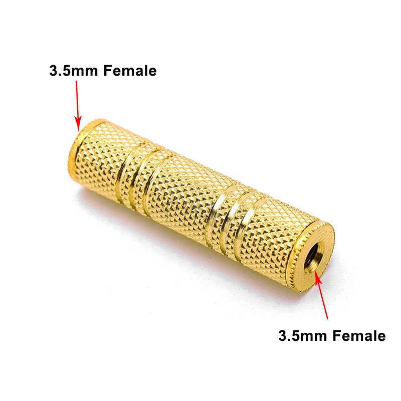 2pcs Gold 3.5mm 1/8
