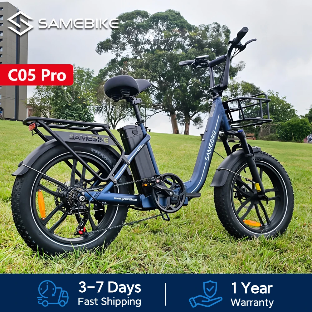 Image of SAMEBIKE C05 Pro Faltbares Elektrofahrrad mit Heckmotor, 36V13AH Batterie, für Pendler, 20 Zoll Fatbike E-Bike für Erwachsene