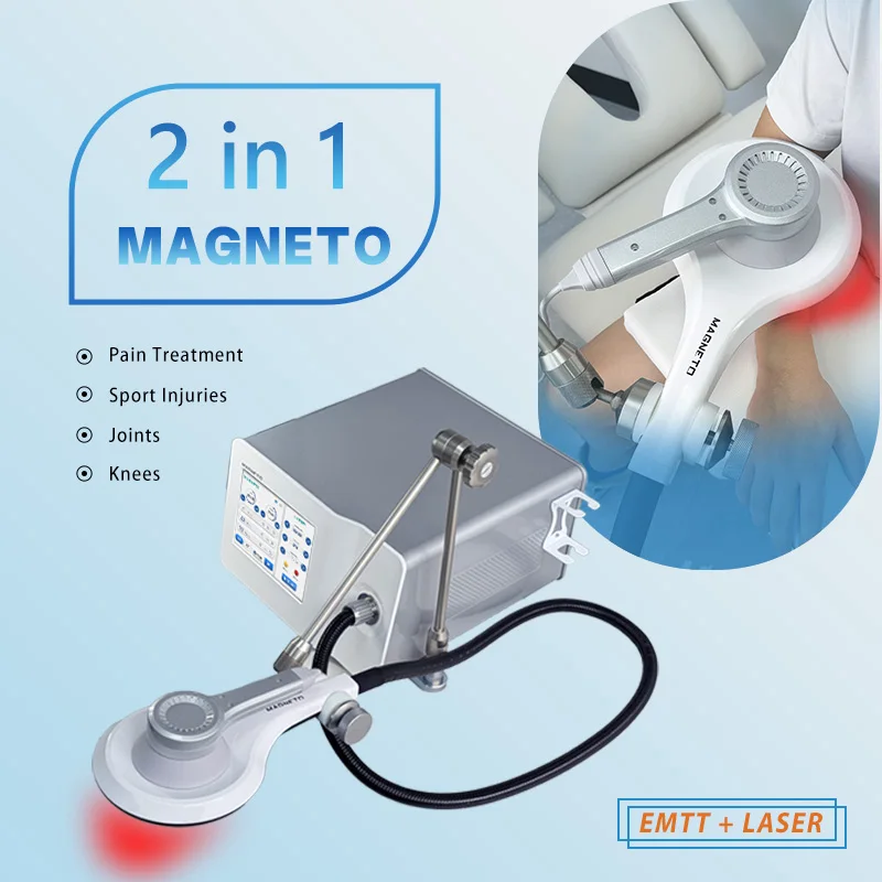 High intensity Pulsed electromagnetic field therapy Physio Magneto machine for chronic pain treatment with cold diodo laser