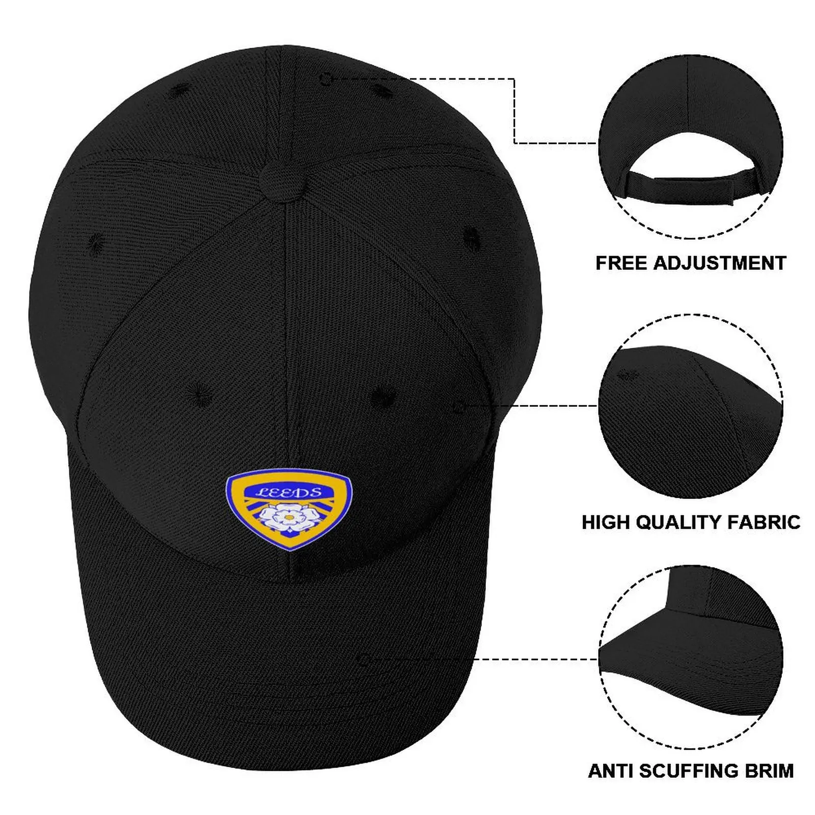 ليدز كريست Fanmade البضائع قبعة بيسبول قبعات فاخرة قبعة واقية من الشمس شهم قبعة لطيف قبعات سائقي الشاحنات للرجال والنساء