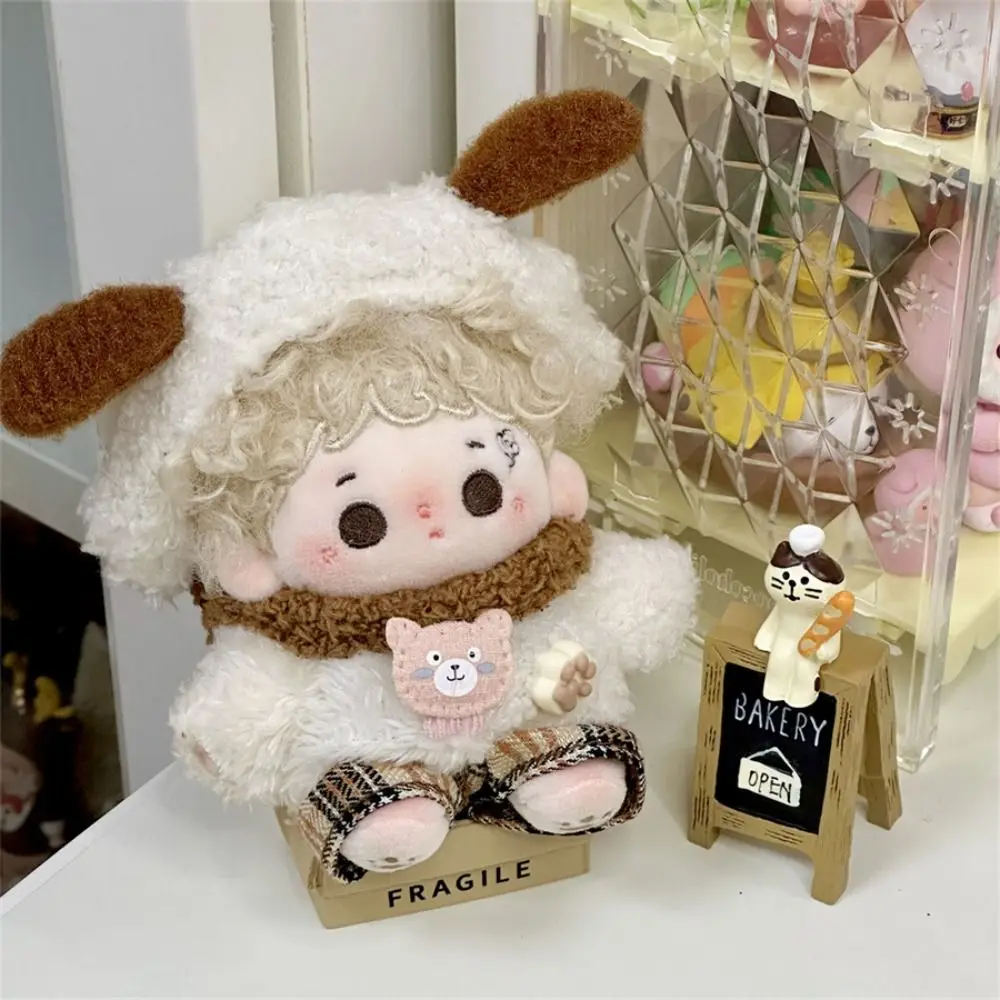 Gorro de oso para cachorro, ropa de algodón de 10cm, pantalón, camiseta, traje, traje, traje, ropa de animales Kawaii de dibujos animados, regalo para niñas