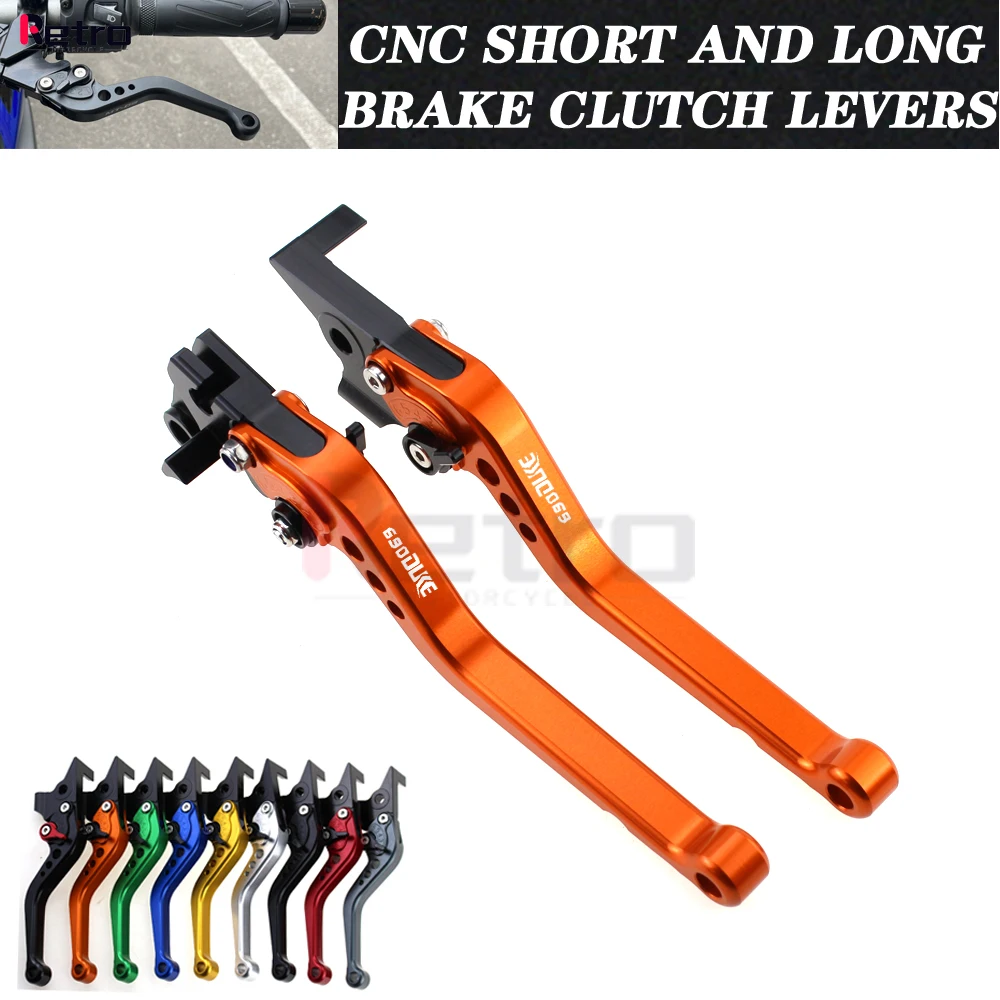 For 690 DUKE R 2008 2009 2010 2011 Motorcycle Adjustable Handles Lever Long /Short Brake Clutch Levers