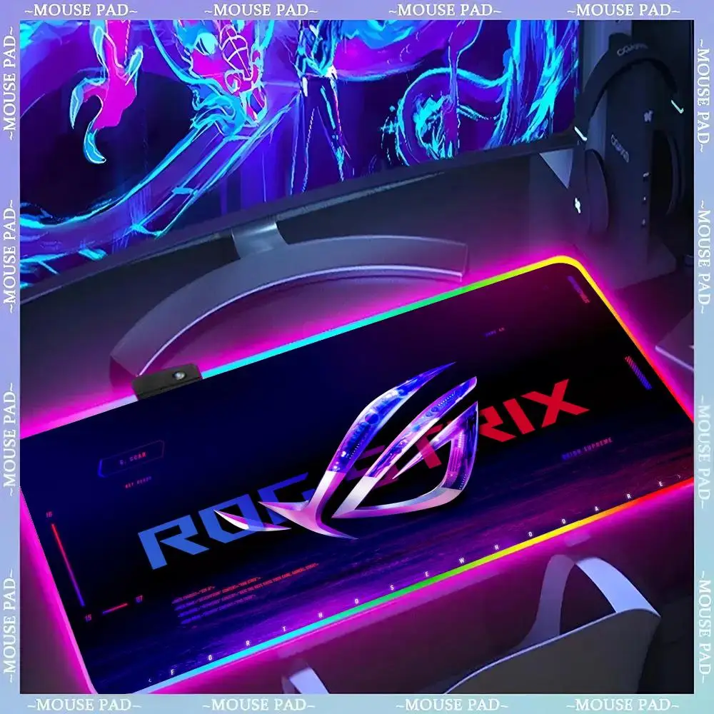 

Коврик для мыши C-cartoon A-asus, геймерский люминесцентный светодиодный коврик для мыши, игровой стол, RGB настольный коврик, клавиатура, коврик для мыши для ПК