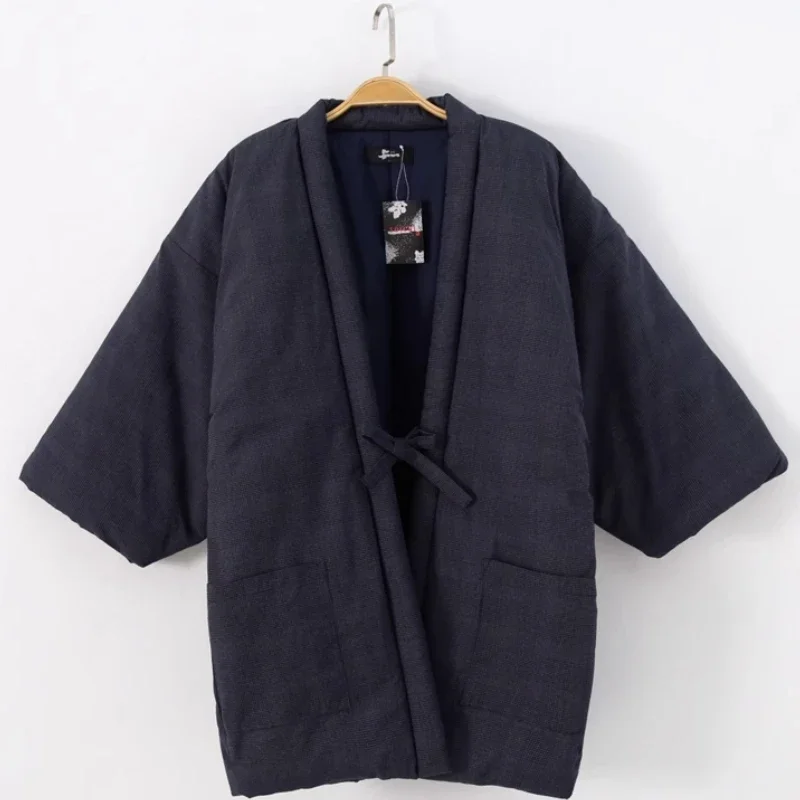 Hanten chaquetas abrigos Kimono cárdigan de invierno Haori mujeres cálido grueso Yukata hombres ropa Vintage japonesa