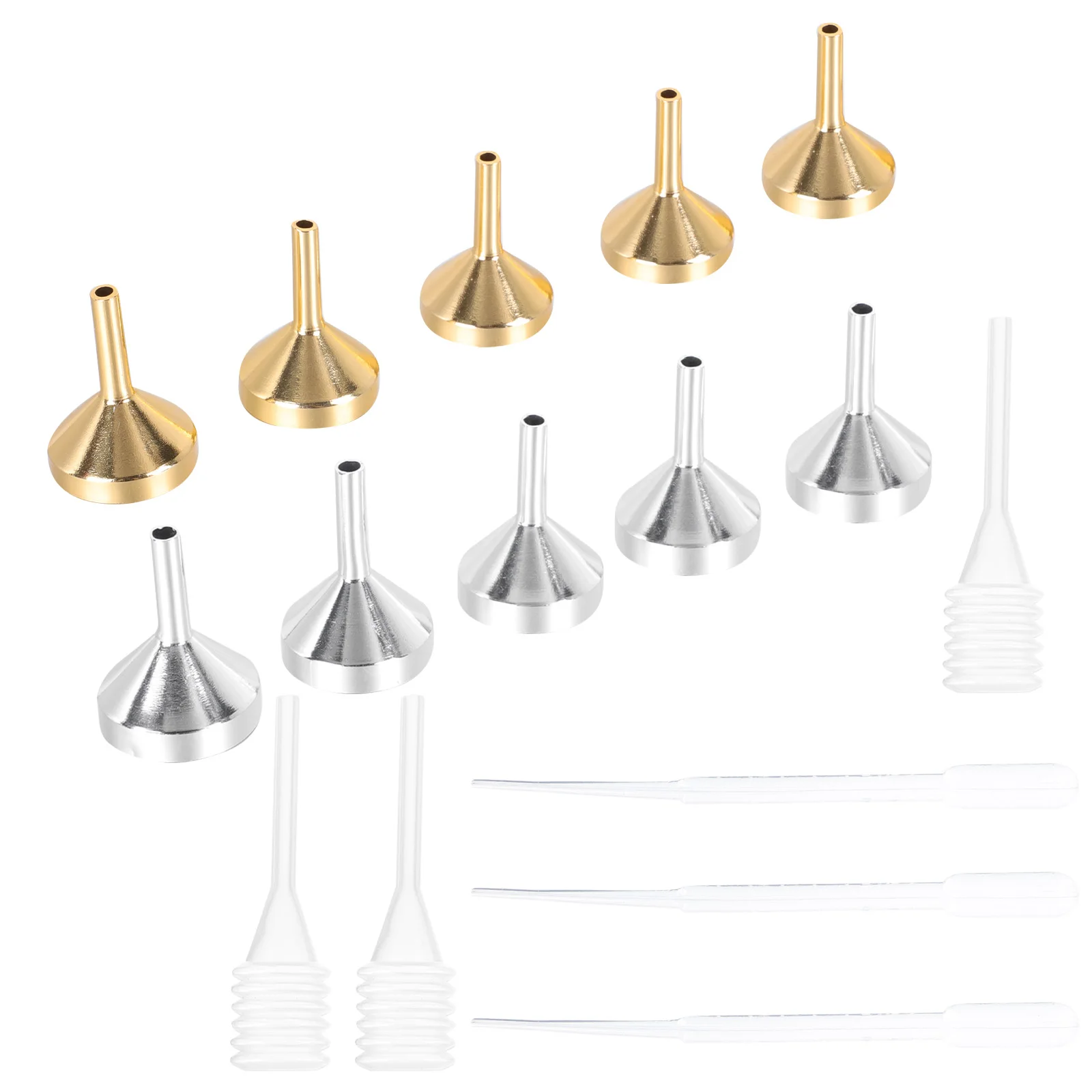1set 1set Perfume Dispenser Funnel Mini Metal Small Essential Oil Filling Liquid Transferring Multi-Purpose Reusable Laboratory