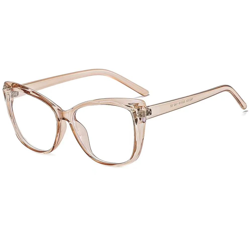 Neue Mode Vintage Gradienten Brillen Für Kurzsichtigkeit Anti Blau Licht Myopie 2022 Einzigartige Transparente Cat Eye Brille Rahmen – Detail 9