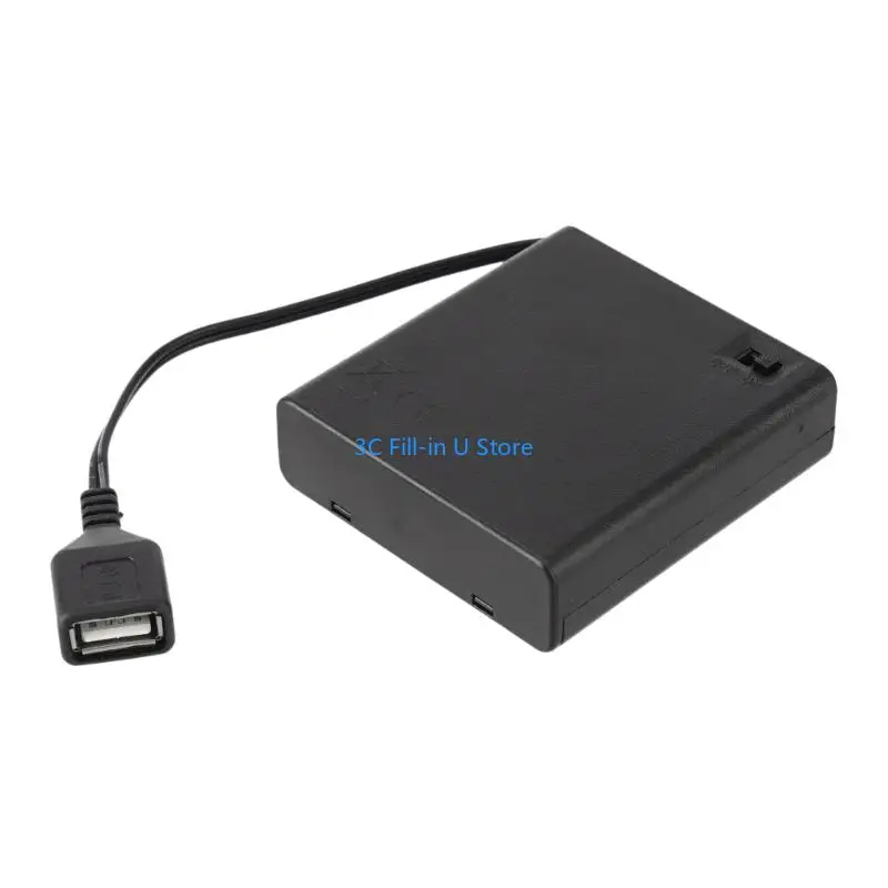 G8TA 2/3/4/6/8 Slot AA Battery Case Storage Case Box With USB For Building Led Light With Switches for Led Light