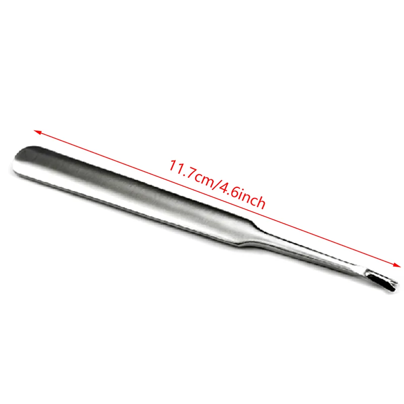 1Pc Cuticle Pusher Professional Stainless Steel Nail Cuticle Remover Callus Dead Skin Fork Nail Manicure Pedicure Tools