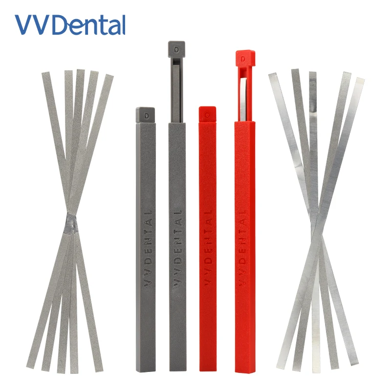 5pcs Dental Diamond IPR Polishing Strip Single/Double Side Orthodontic Enamel Removal Sanding Strips Dental Tooth Grinding Tools