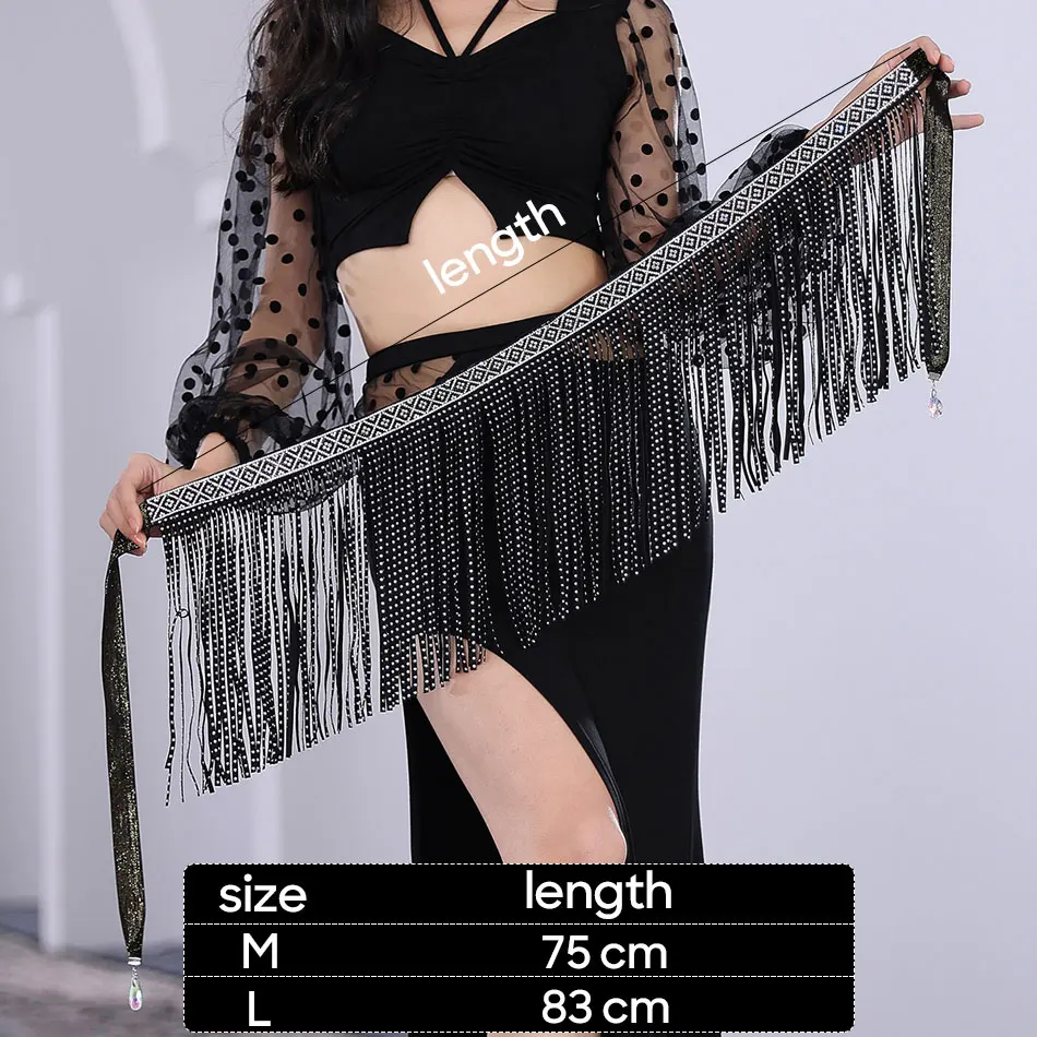 New Spring and Summer Super Shiny Tassel Hot Diamond Waist Chain Heavy Industry Versatile Decoration Belly Dance Hip Belt Scarf