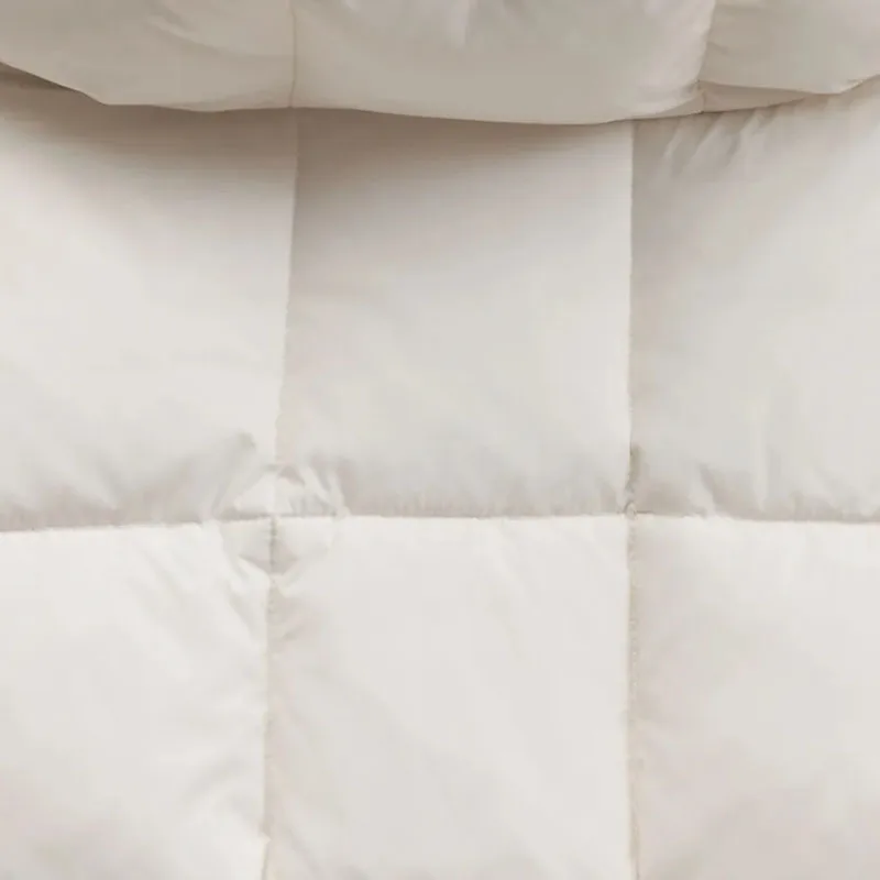 Dames A-lijn donsjack met capuchon Winter effen kleur gewatteerd trekkoord bladerdeegjas Koreaanse mode elegante vrouwelijke dikkere overjas