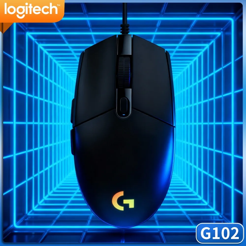 Logitech G102 Wired Gaming Mouse Smooth Signal Feedback Customizable Cursor Range RGB Lights For Diverse Game Categories