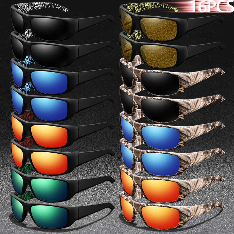 

16PCS Fashion UV400 Men Women Running Mountaineering Fishing Sunglasses Bicycle MTB Eyewear Outdoor Sport protective glasses