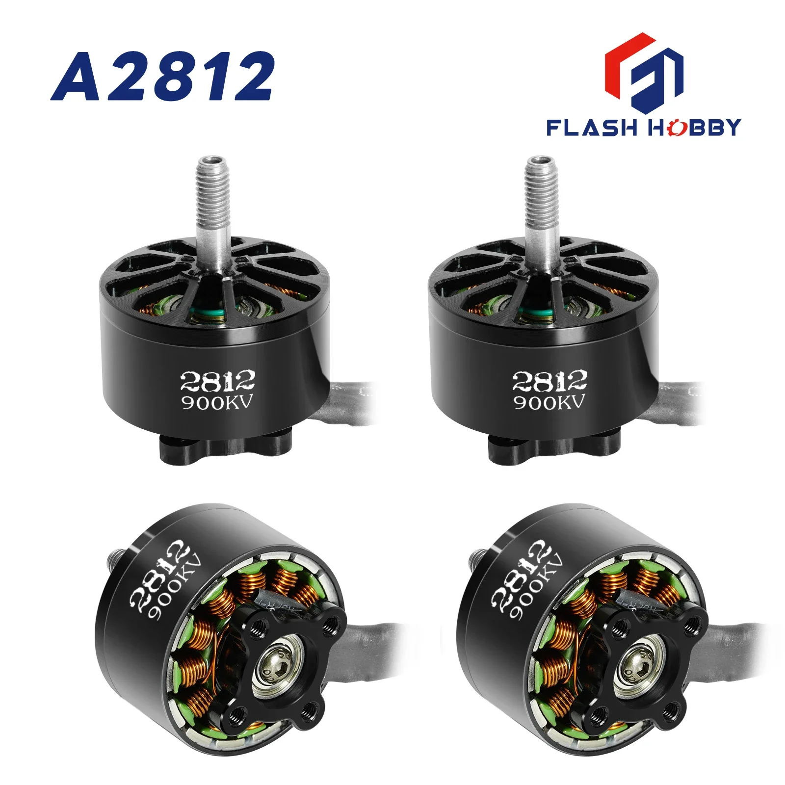 FLASHHOBBY  A2812 2812 900KV 3-6S Brushless Motor for 7 8 9 10 inch FPV Racing Drone