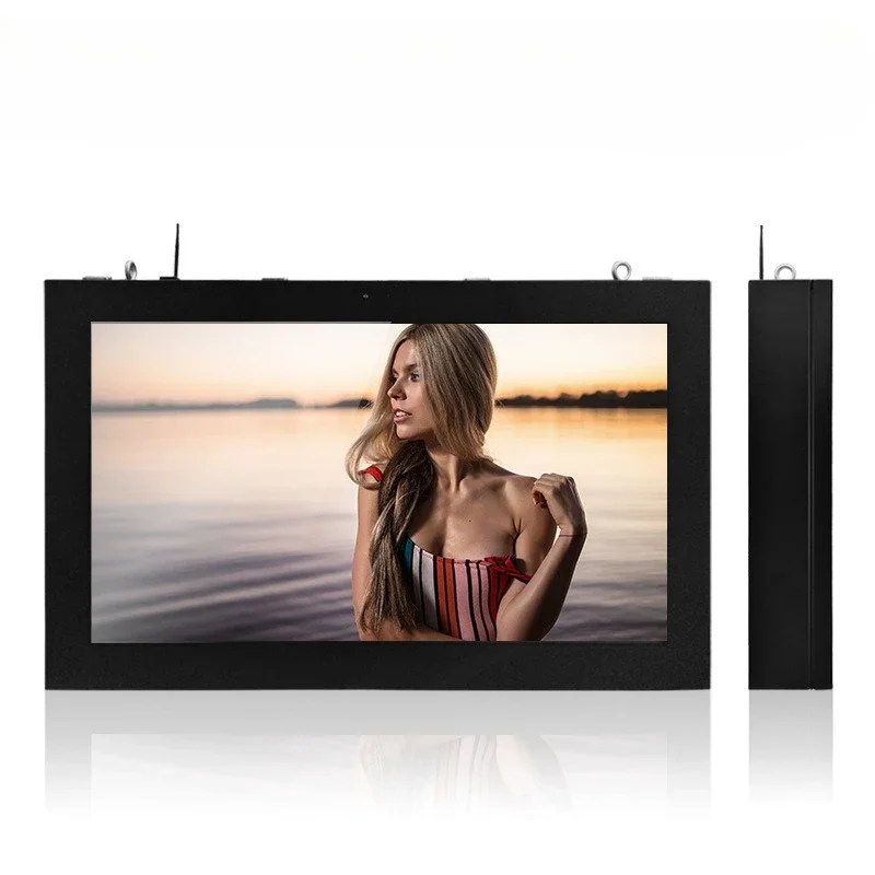 Outdoor vertical wall-mounted LCD TV touch screen all-in-one machine high definition advertising display