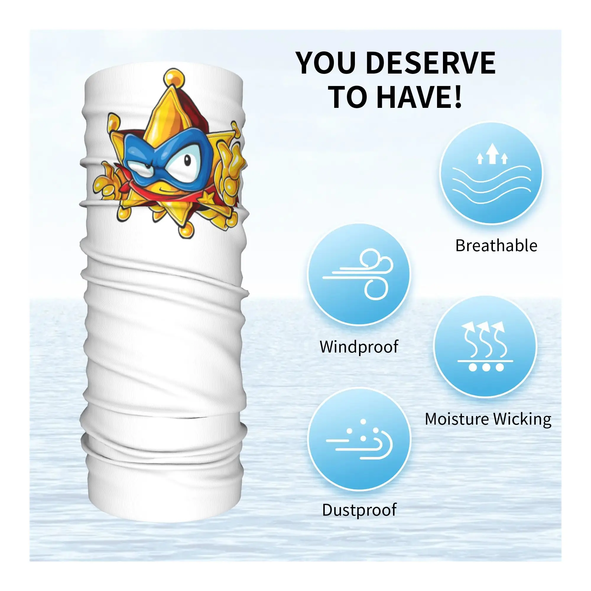 وشاح قناع مطبوع للرقبة من Superthings، عصابة رأس متعددة الوظائف للجري للجنسين والكبار في الشتاء