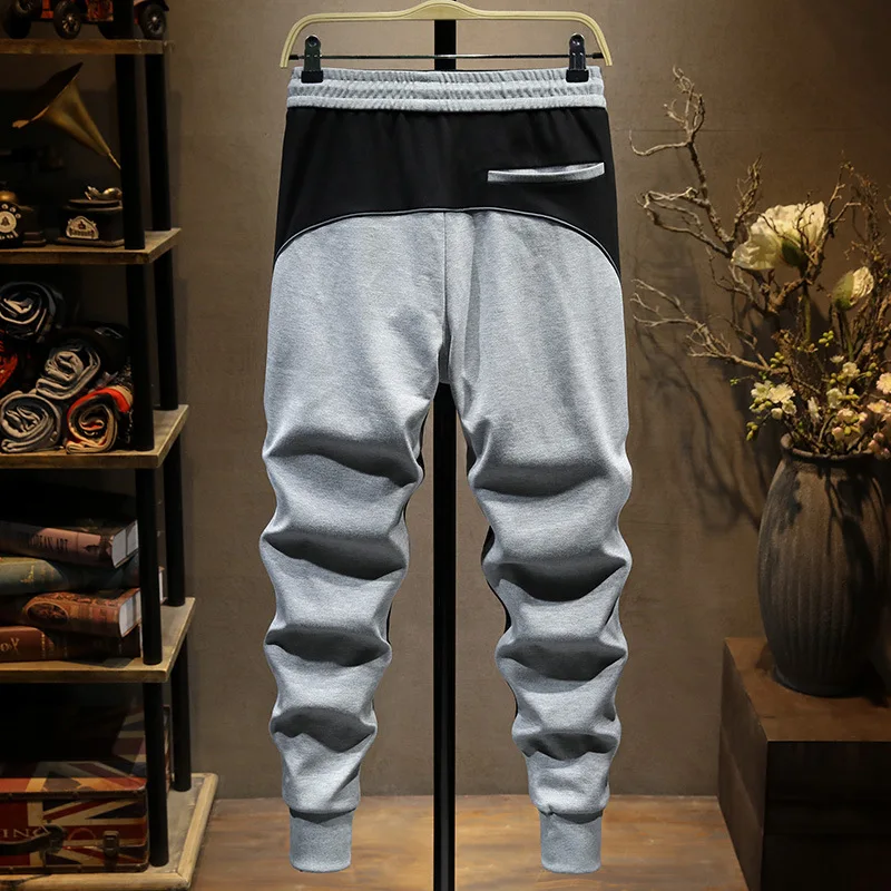 

Autumn Fashion Casual Pants Men's Light Luxury Trendy Slim Sweatpants Ankle-Tied Stretch High-End Color Matching Sports Pants