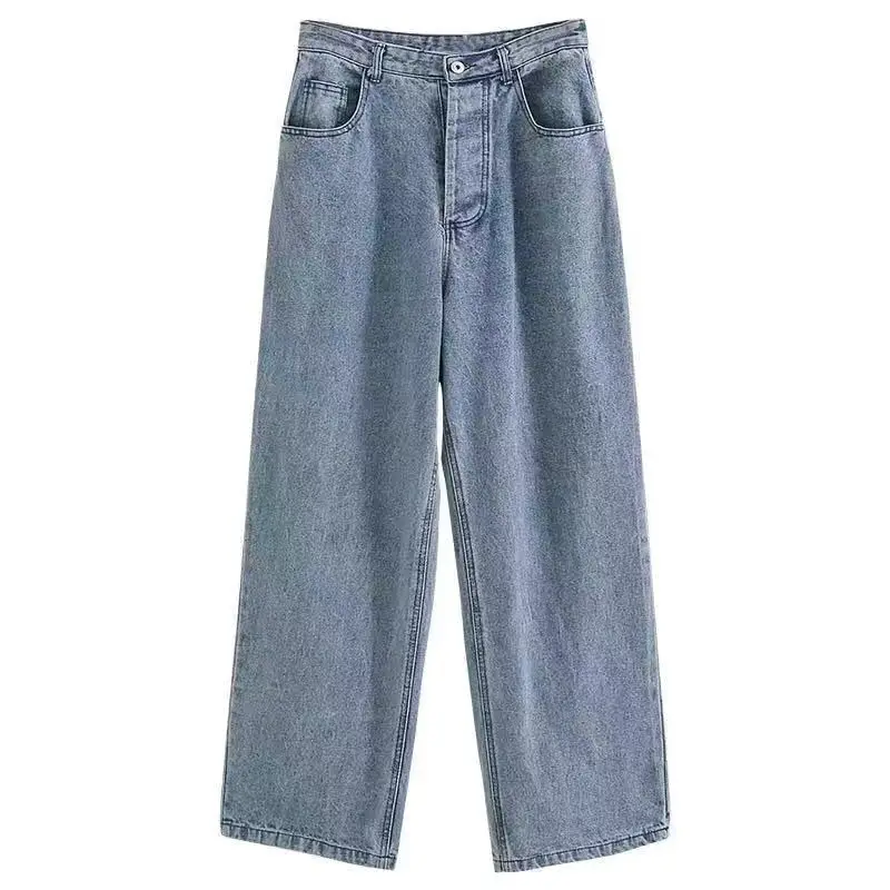 Casaco feminino solto de malha estilo coreano, jeans Harajuku, jeans estilo Hong Kong, novo, outono e inverno, 2024