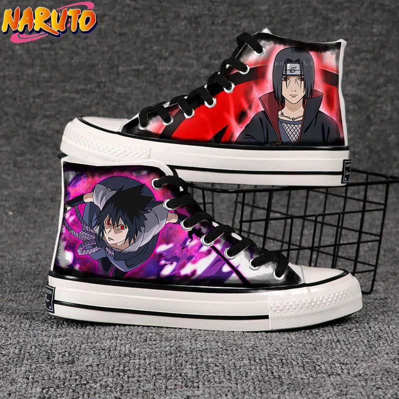 

NARUTO Uzumaki Naruto anime summer canvas shoes for men women comfortable sports shoes breathable printed high-top skate shoes