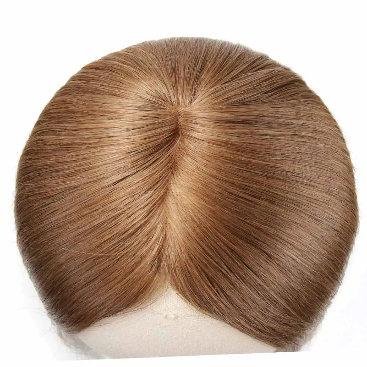 TUW25 Mono Hair Topper for Women 100% Virgin Human Hair Natural Looking Hair Piece for Thinning Hair