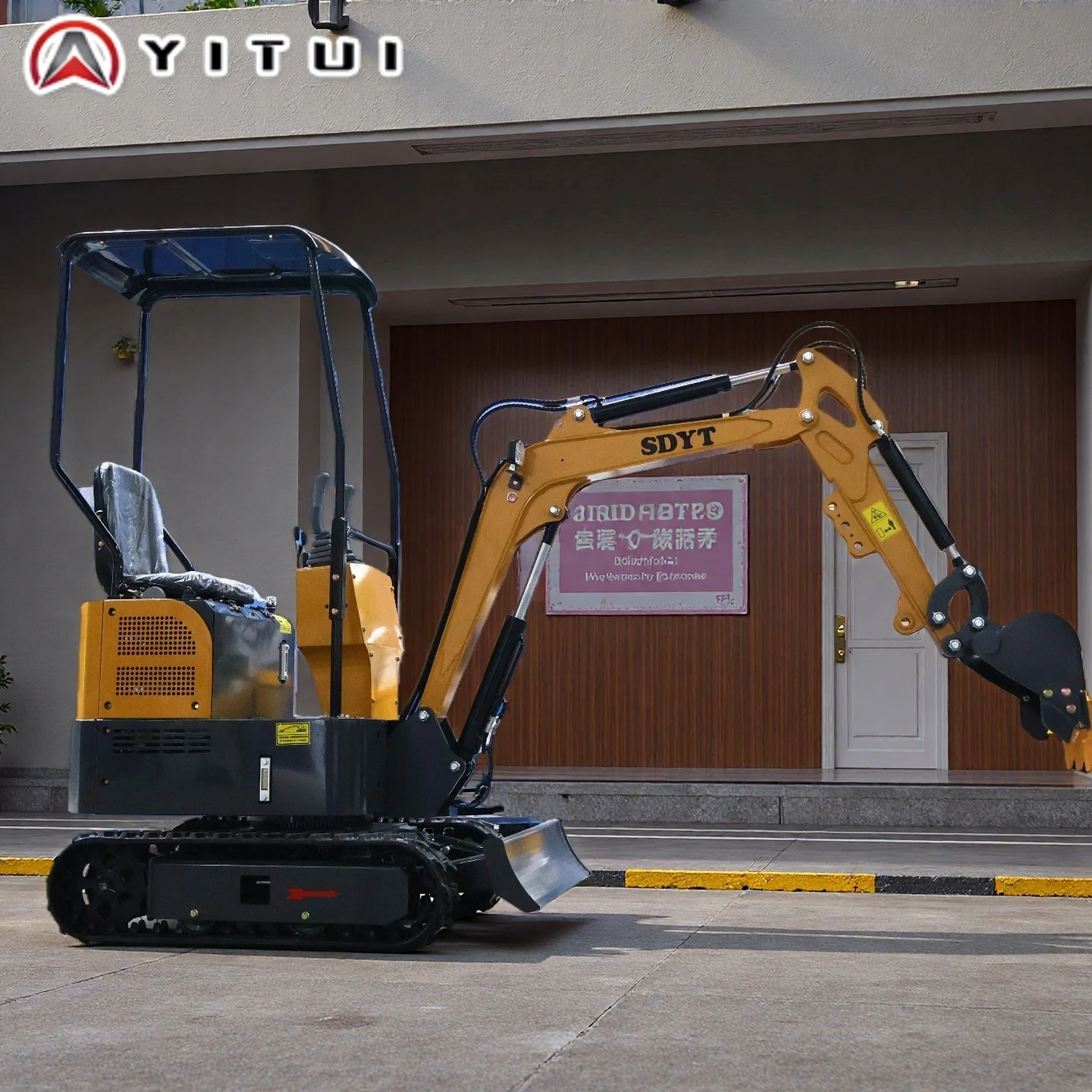 حفار زاحف هيدروليكي صغير مخصص 1.2 طن مع مرفقات متعددة (كسر/مغطى) للهندسة الخارجية #3