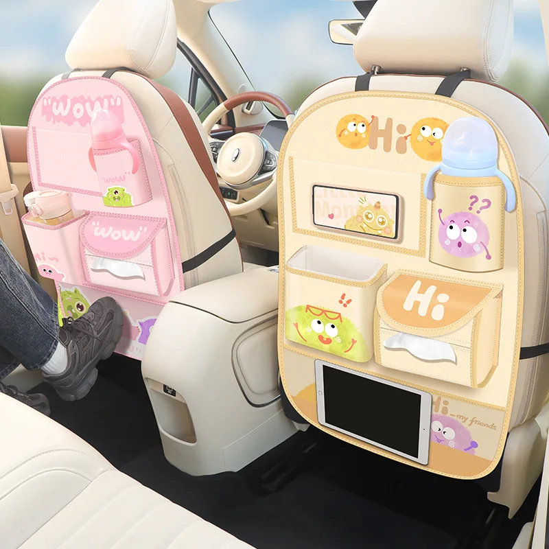 

Car Back Seat Organizer Anti-kick Pad Rear Safety Seat Anti-wear Pad Car Anti-dirty Pad Universal Car Backrest Storage Bag