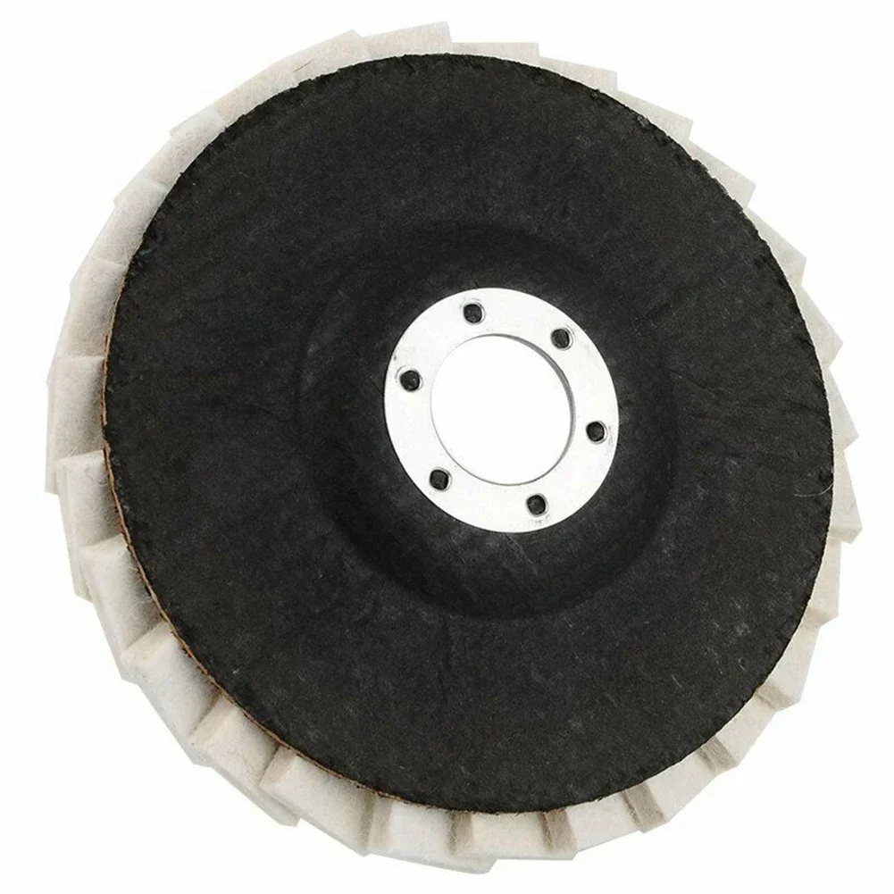 1PC 5 Inch Cotton Airway Buffing Wheel 125*22 Mm Wool Cloth Open Bias Polishing Buffs Wheel White Abrasive Tools