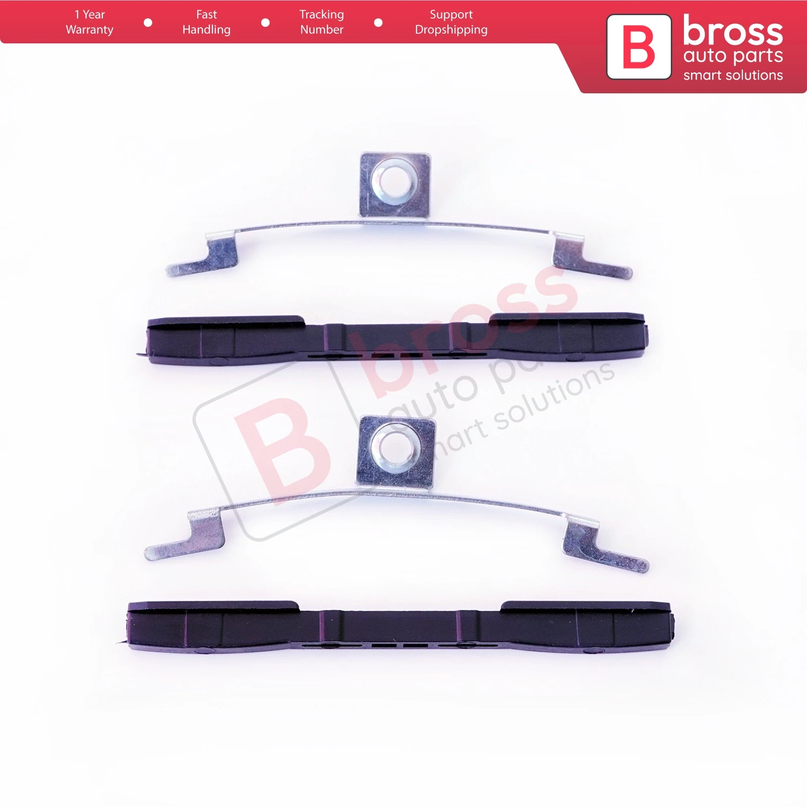 

Bross Auto Parts BSR36 2 Sets Sunroof Shade Guide Rail Clips Roof Slider Brackets 4 B0877165, 4 B0 877 165 for VW Audi