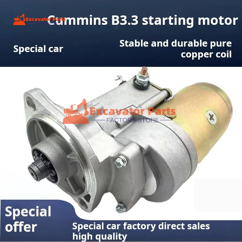 For Liugong CLG907 908C DXCMG XE 80 Yuchai 60 Cummins B3.3 Starting Motor starter Excavator Parts