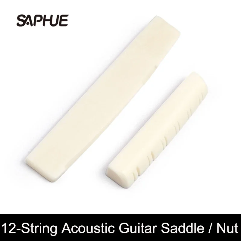 

10 шт. костяных бриджей (76 мм) и нутов (49 мм) для 12-струнной акустической гитары, запчасти для гитары