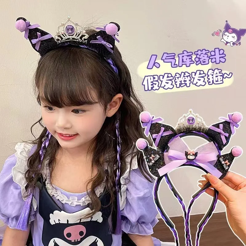 Sanrio Series Kawaii Cartoon Kuromi Headband High Quality Cute Pink Sweet Boutique Hair Accessories Hair Hoop Collection Gifts