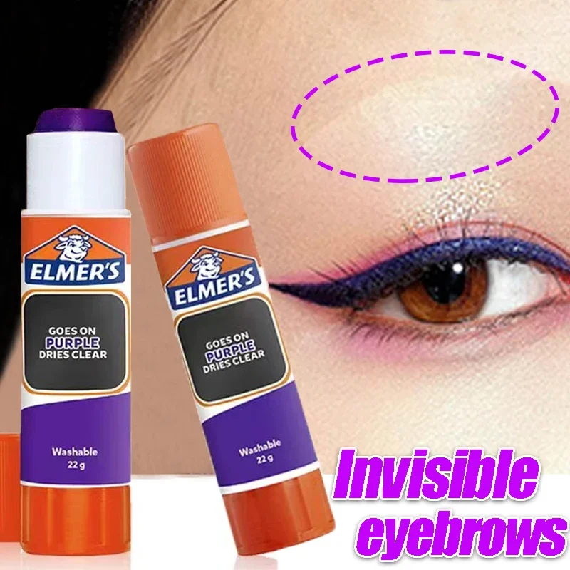 Transparent Solid Glue Stick Color-changing Glue Stick Washable for Handcraft Cosplay Eyebrow Shaping Professional Makeup Tools