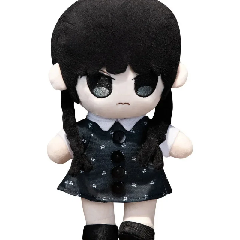 

Movie Dark Wednesdays Addams Plush Doll 25cm Cartoon The Addams Familys Daughter Gothic Style Soft Plush Dolls Children Gift