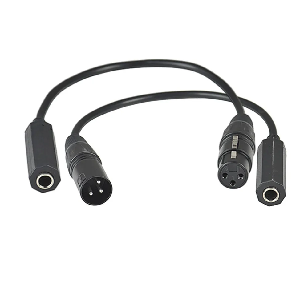 3Pin XLR Male / Female to 6.35mm Female Stereo Jack Audio Cable Microphone Headphone Amplifiers Audio Adapter Converter Plug