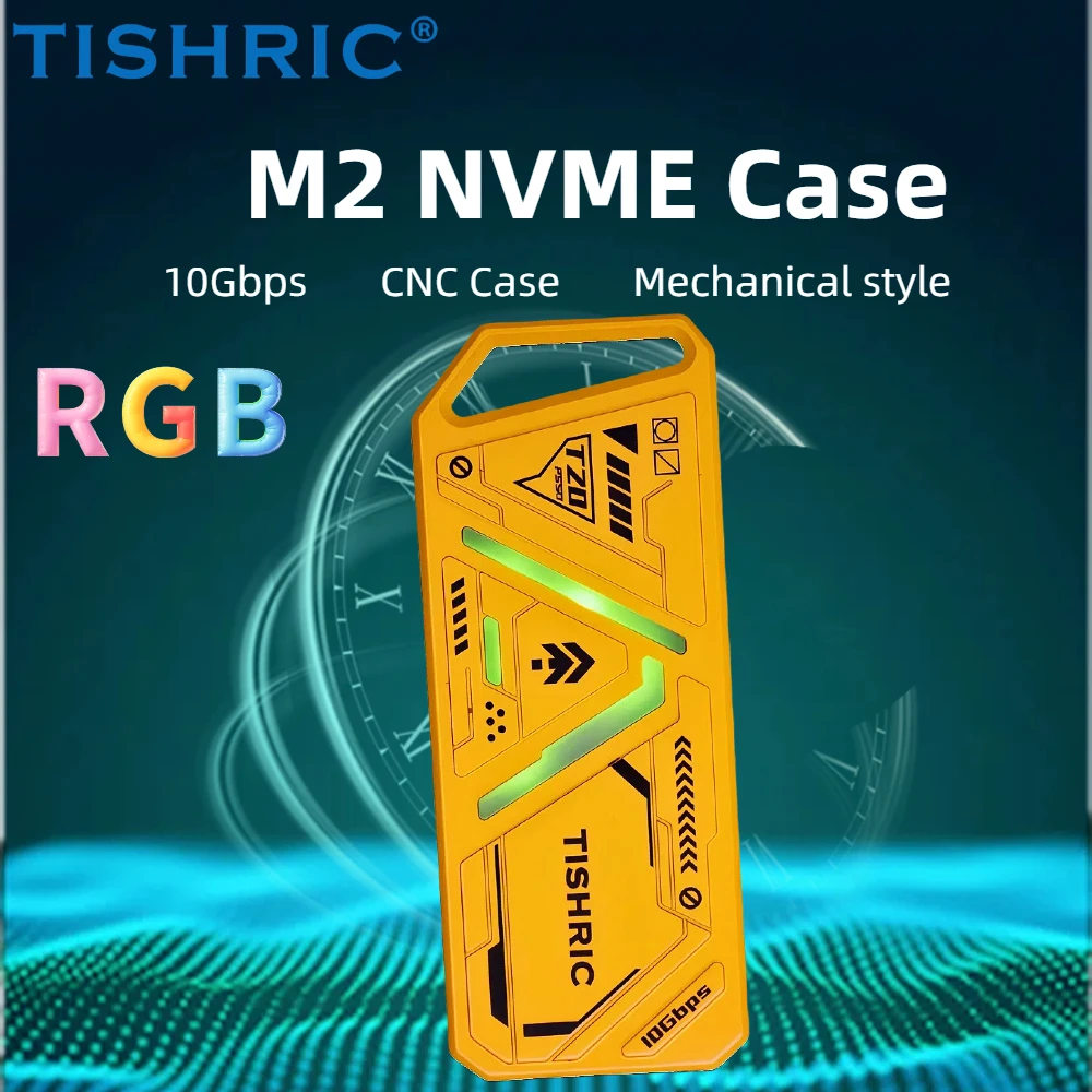 TISHRIC 1,8-дюймовый внешний жесткий диск NVME Корпус SSD для жесткого диска 1,8-дюймовый внешний корпус M2 NVME SSD для игрового ПК ноутбука