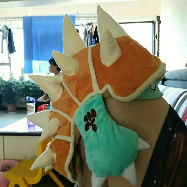 น่ารัก Kawaii LOL Rammus Teemo หมวกหมวก LOL Teemo Cosplay Prop Plush หมวกตลก