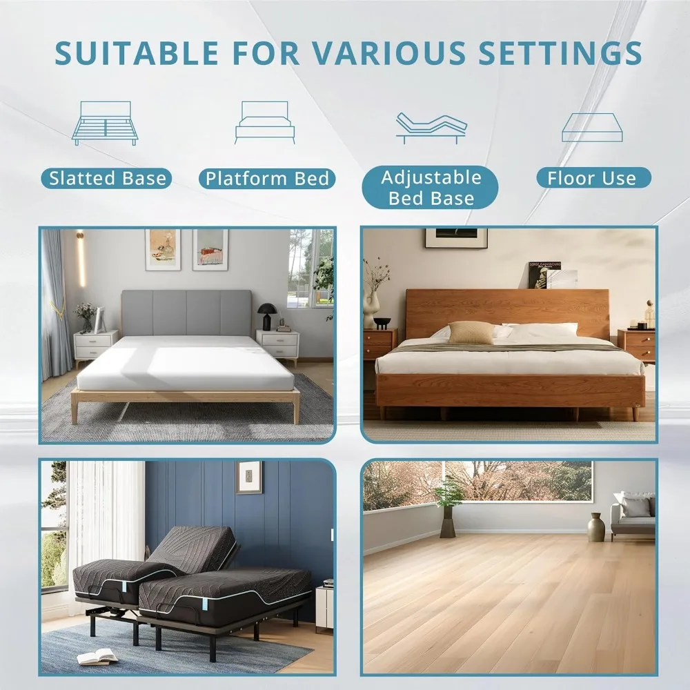 6 مرتبة إسفنجية مع غطاء نايلون أزرق - صناعة أمريكية (36x74x6)