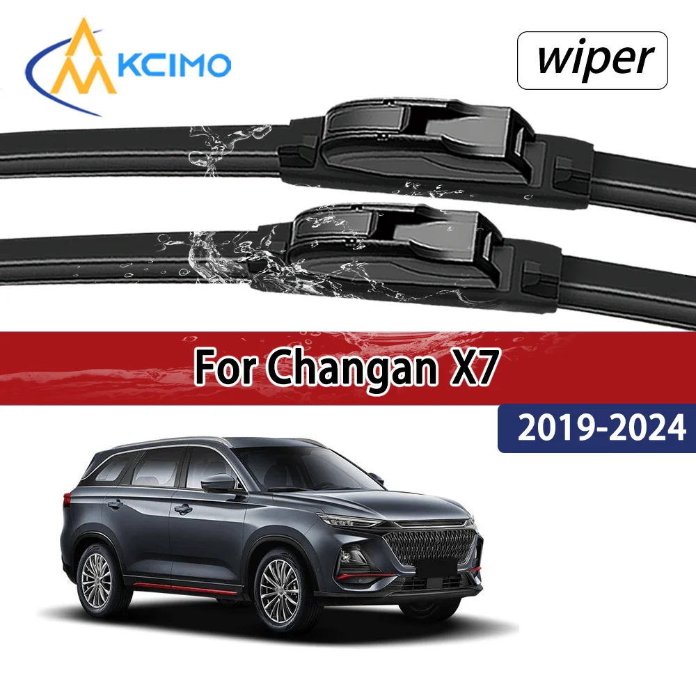 

For Changan X7 2019-2024 2020 2021 2022 Compatible Durable Silent Front Wiper Blades Car Windscreen Auto Window Accessories