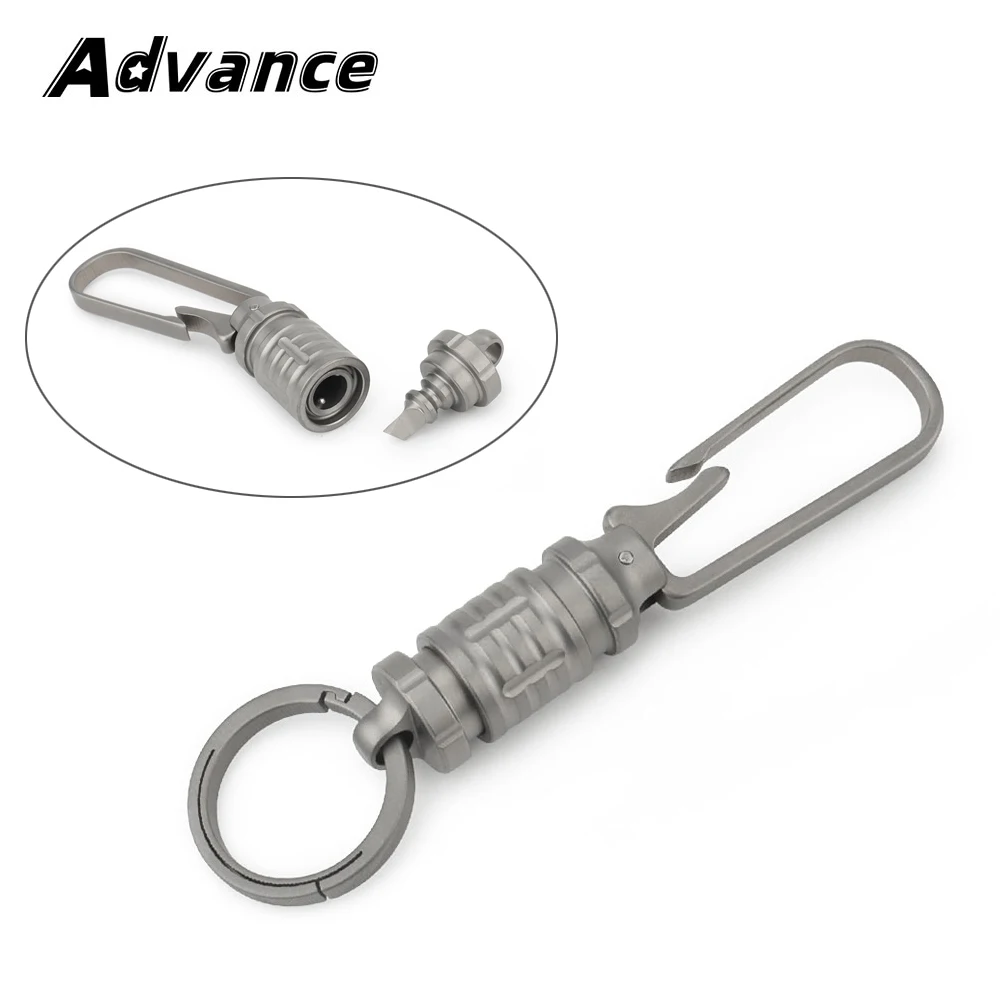 Titanium Alloy Waist Buckle Keyring Car Multifunctional Keychain Unisex Outdoor EDC Tool