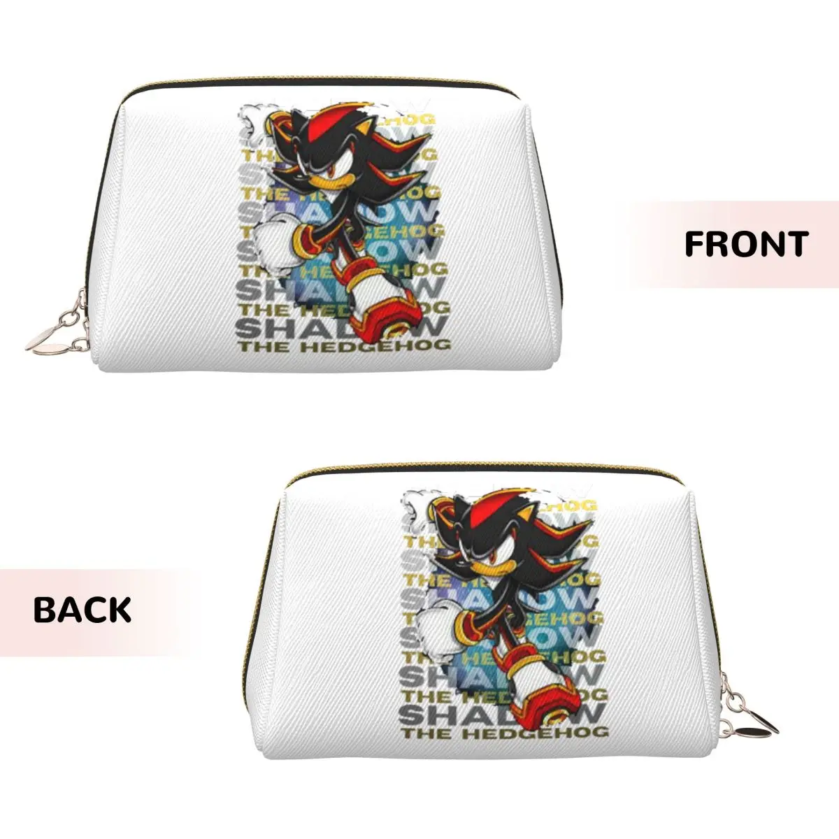 Shadow The Hedgehog Sonic Poster Women Cosmetic Bag Travel Makeup Organizer Pouch Toiletry Storage Dopp Kit Case