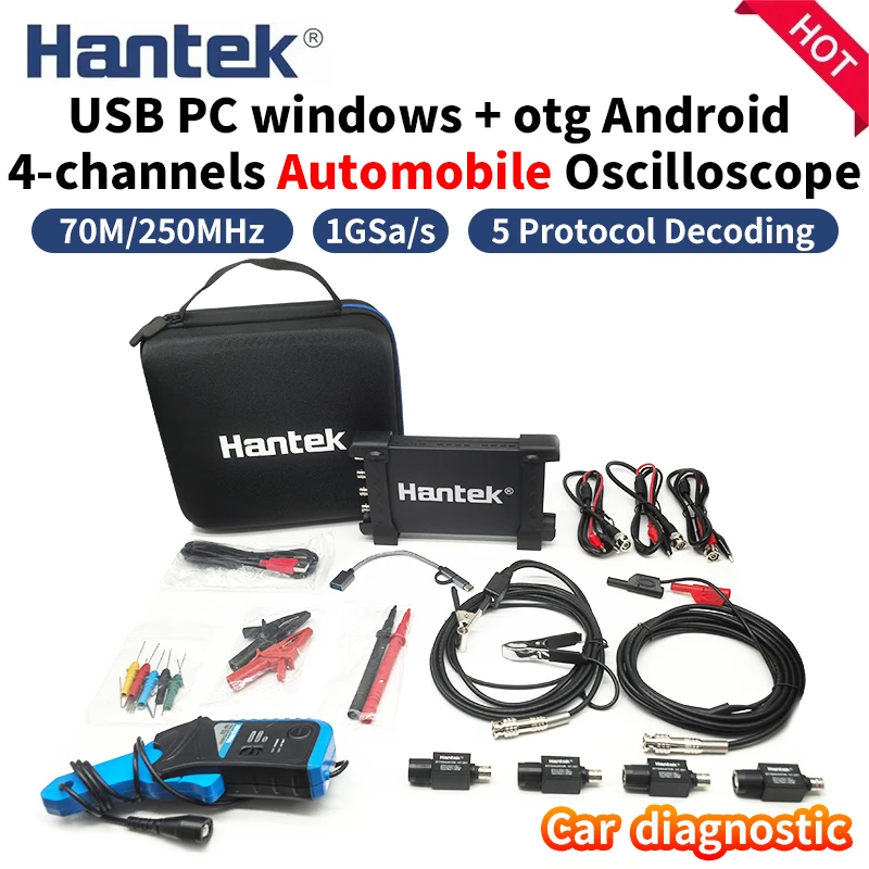 مراجعات ونصائح حول مقياس الاهتزازات المحمول Hantek 6074BE/6254BE لفحص السيارات