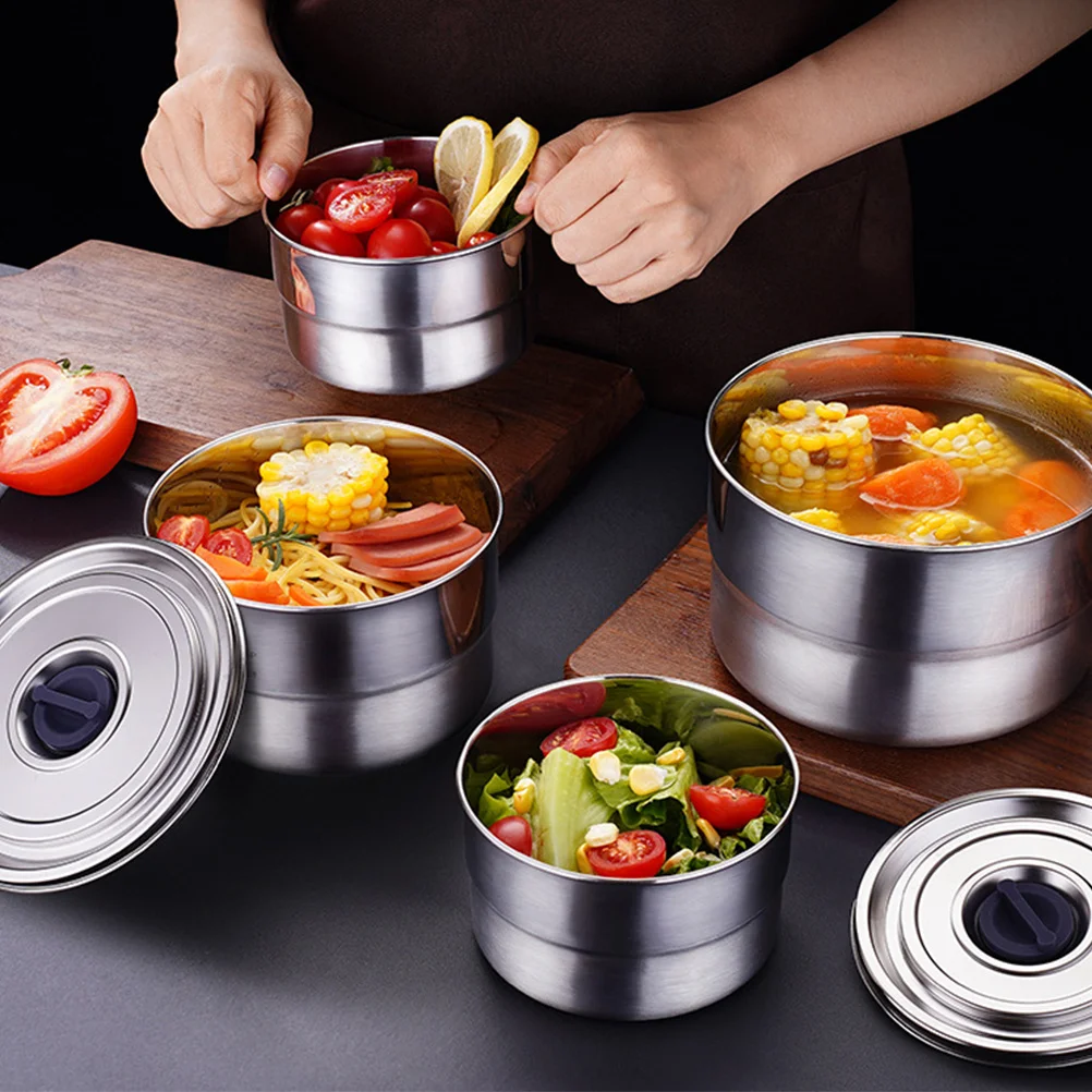 

Stainless Steel Freshness Keeping Storage Box 1000ml Leakproof Storage Container for Kitchen Use Fruits