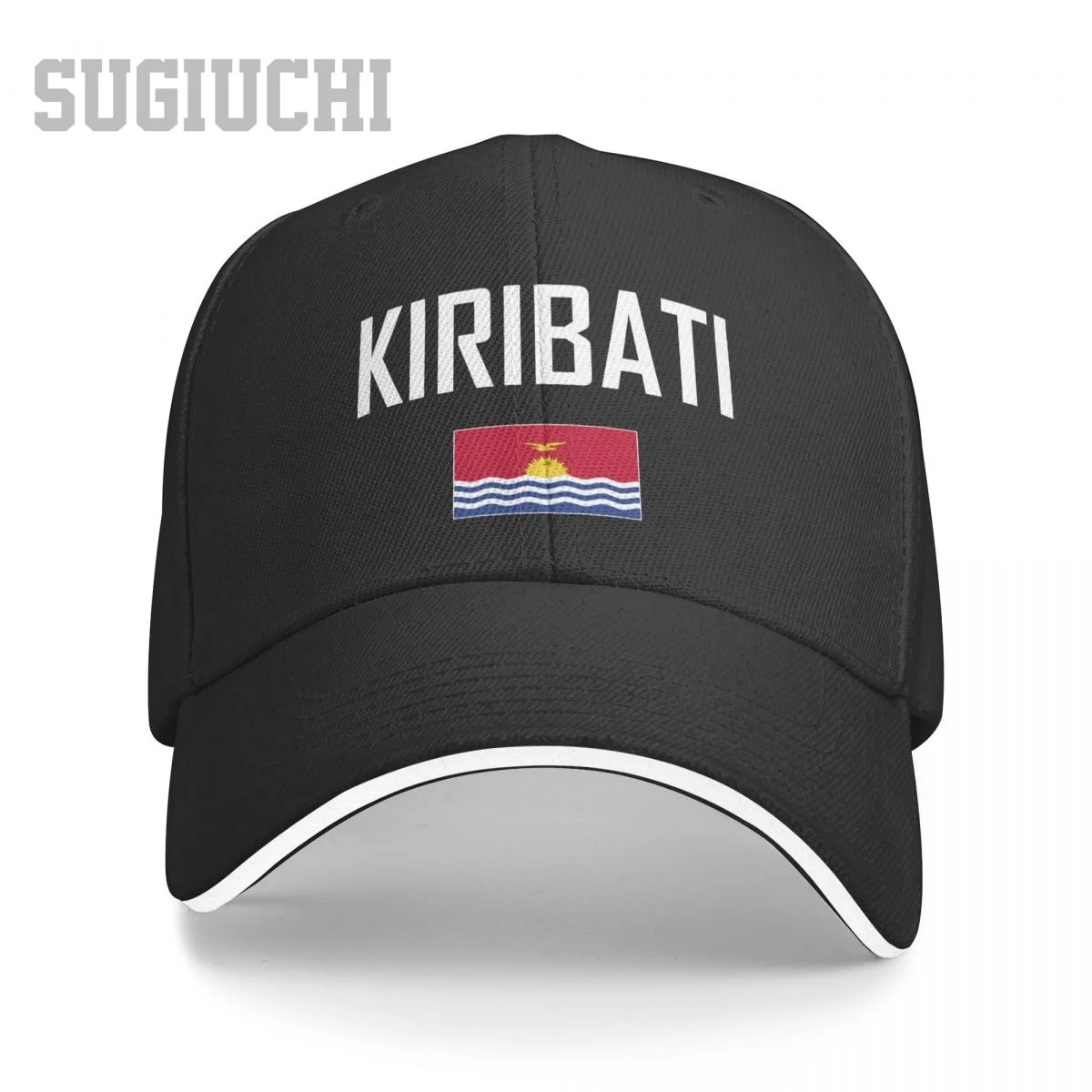 Unisex Sandwich KIRIBATI Flag And Font Baseball Cap Men Women Hip Hop Caps Snapback Golf Hat Fishing