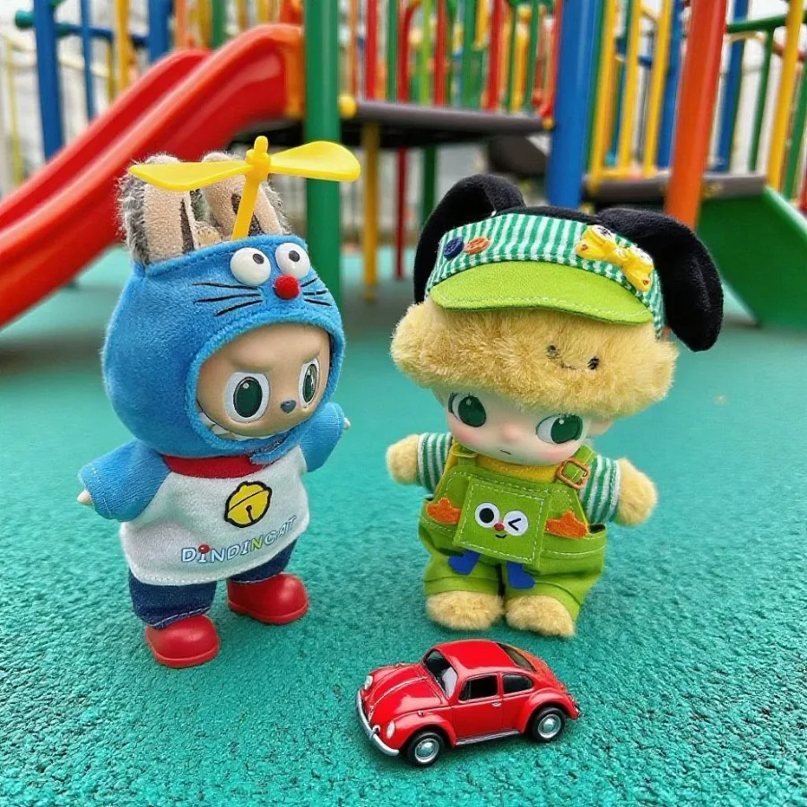 Kleidung für Labubu, süßes Plüsch-Outfit für 15 cm 17 cm große Puppen, hochwertiger Stoff, perfektes Geburtstagsgeschenk