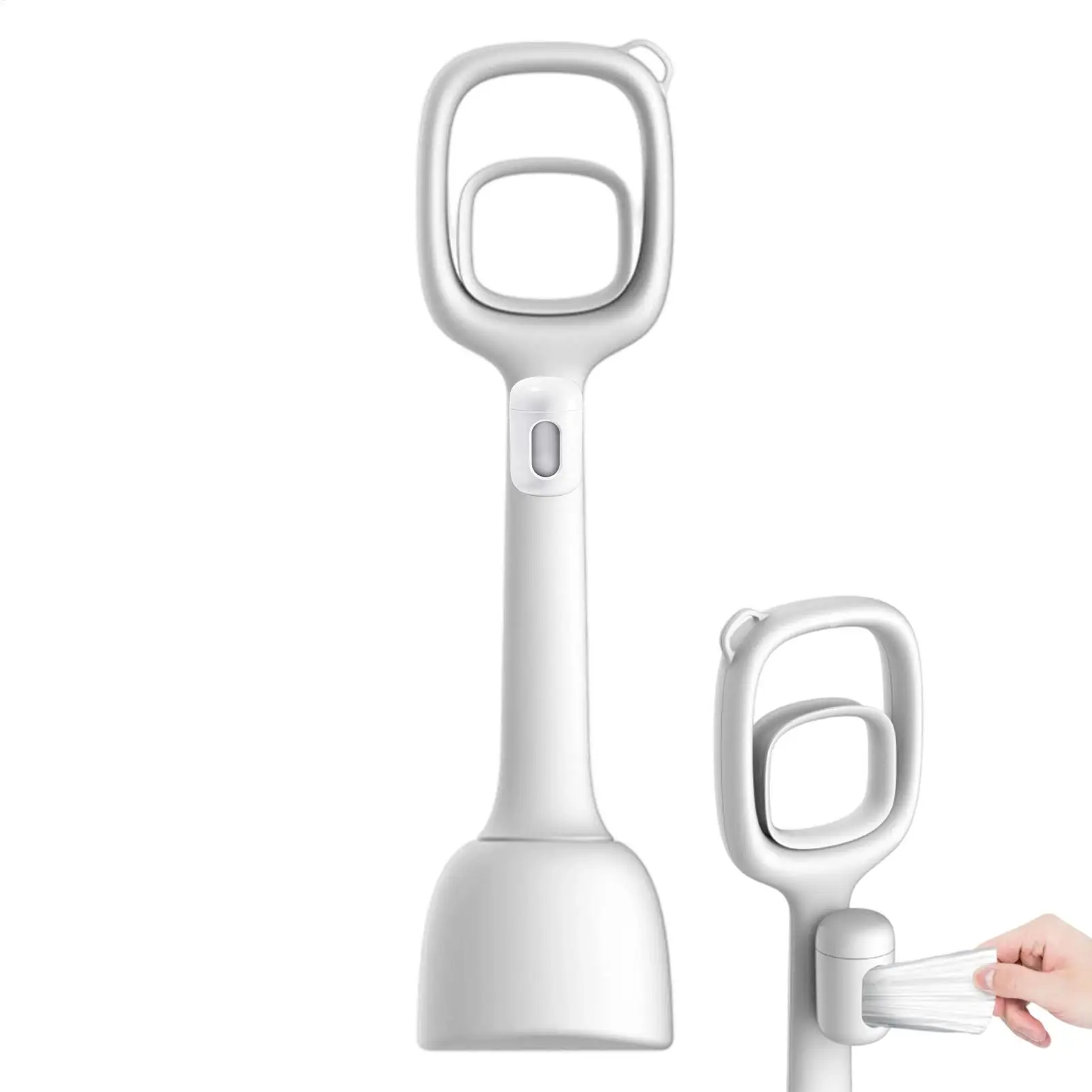 Poop Scooper Non-Slip Ergonomic Long Handle Serrated Jaw Dog Scooper Pooper Waste Upper For Small Medium Large Pet Outdoor