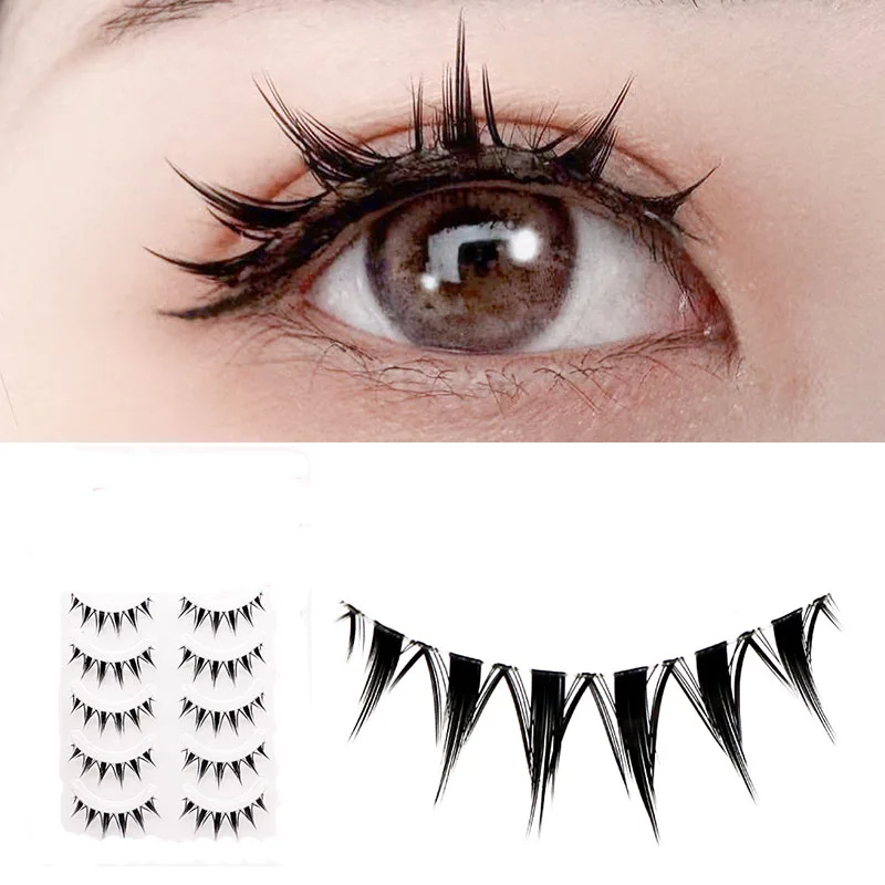 5 pares nuevos de pestañas postizas aire para cosplay, banda delgada transparente natural, extensión de pestañas simuladas japonesas para maquillaje 4