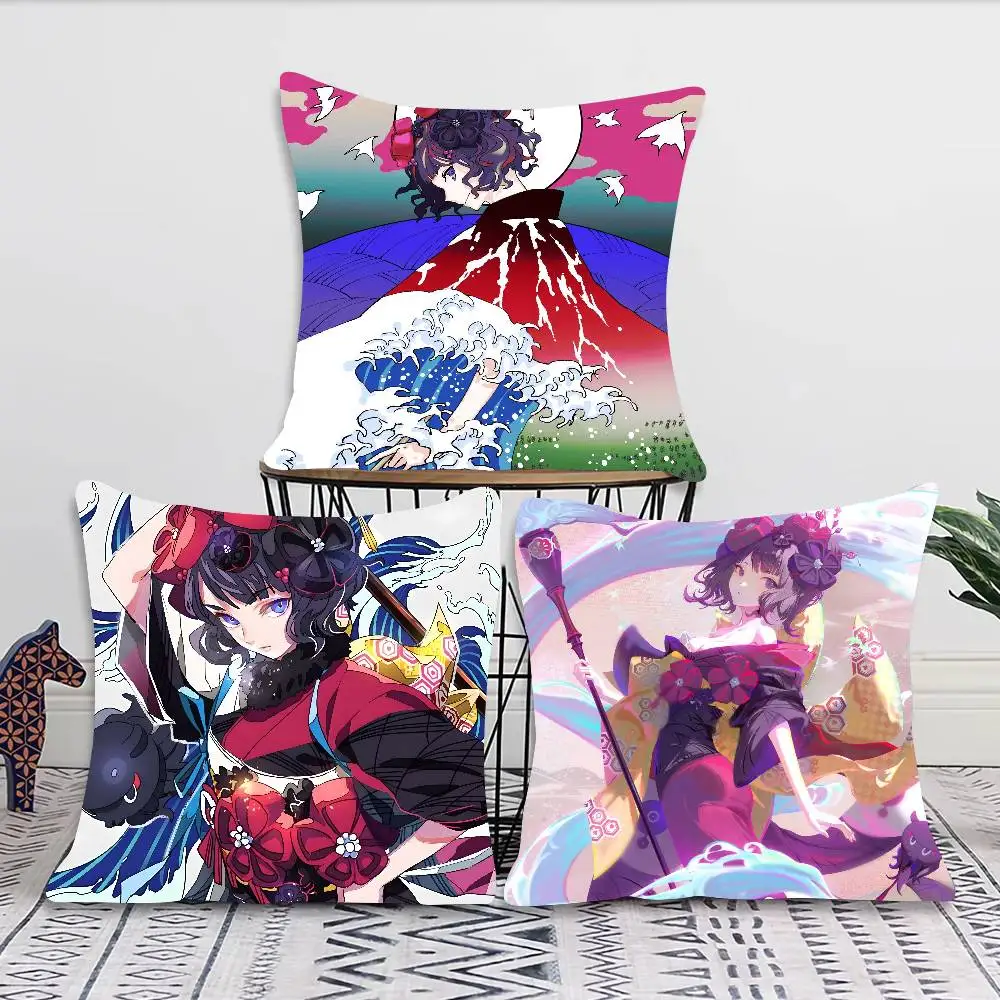 Katsuhita Hokusai Animated Game Fate Grand Order Pillow Case Fashion Square Pillowcase Bedroom Sofa Room Ins Decoration Leisure