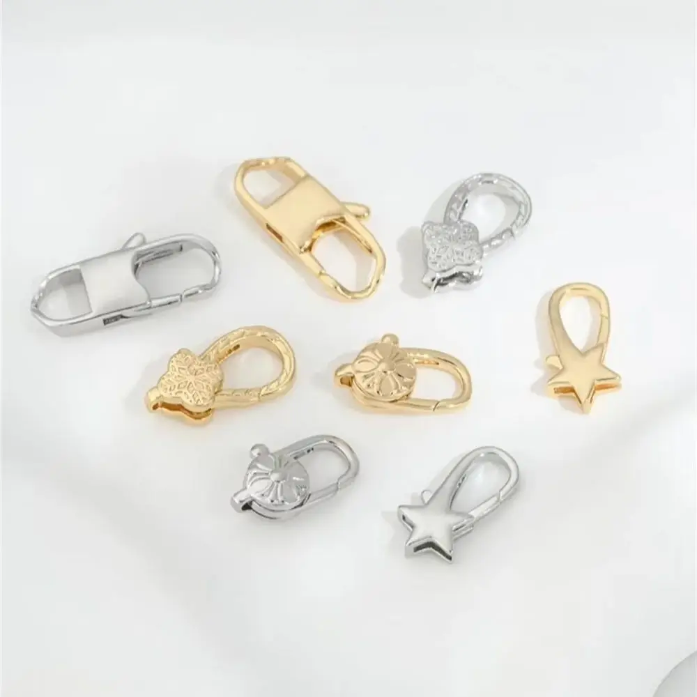 14K Gold-Color Strong Five-pointed Star Lobster Buckle Spring Buckle DIY Handmade Jewelry Buckle Handmade Material K903