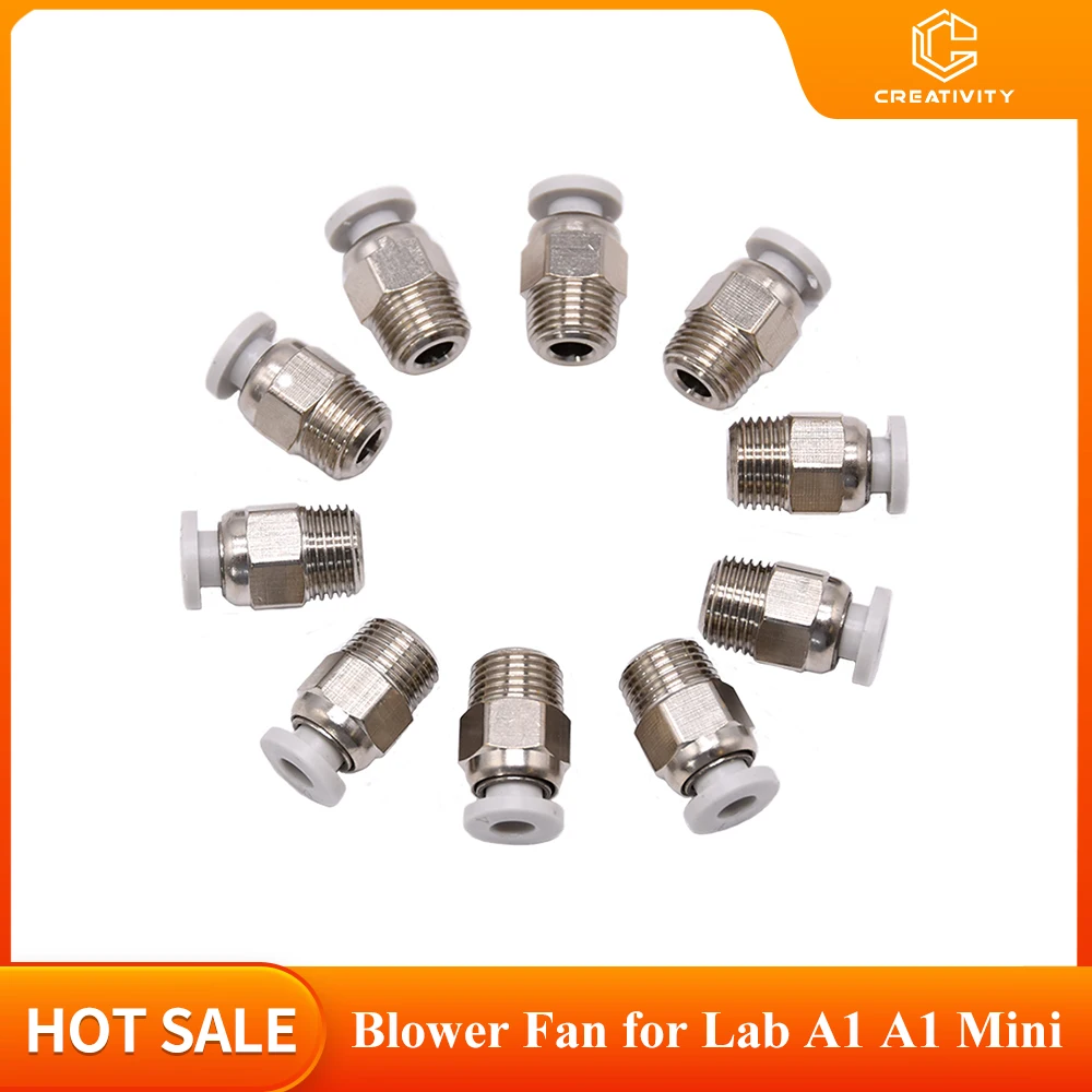 Tube pneumatique droit mâle PC4-M10, connecteur de raccord pc401 pour extrudeuse Bowden série Creality CR10 Ender3, imprimante 3D