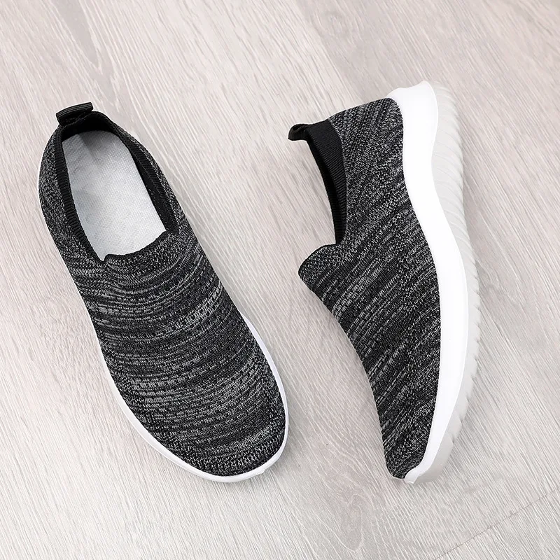 Fashion Slip-on Sneakers Women Sock Shoe Platform Shoes Breathable Mesh Sports Casual Shoes Soft Comfort Zapatillas De Deporte